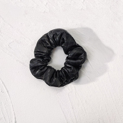 Women's Leather Plain Large Intestine Hairband