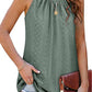 New Women's Vest Shirt Loose High Collar Sleeveless Hollow Top
