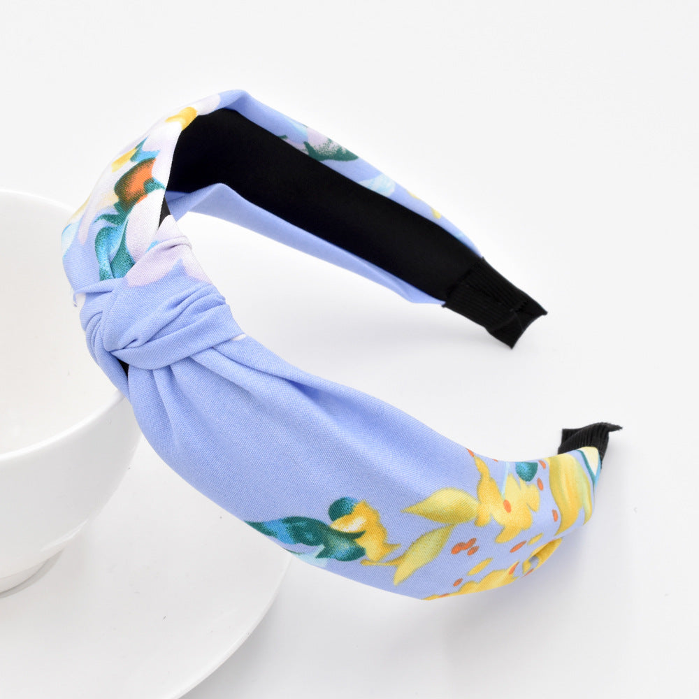 Mori Knotted Retro Flowers Hairband Girls