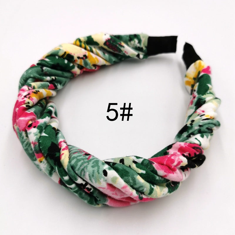 Popular Soft Polyester Cotton Wrinkled Hair Band