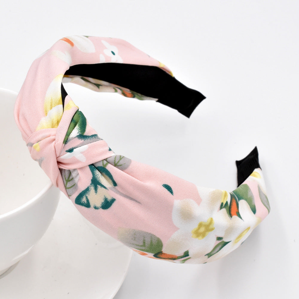 Mori Knotted Retro Flowers Hairband Girls