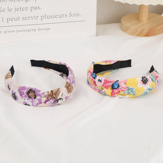 Ethnic Flowers And Plants Hairband Women Go Out Wild Cross