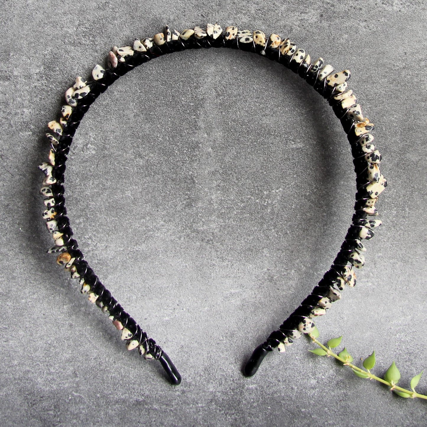 Natural Crystal Crushed Stone Hairpin Handmade Hair Comb Hoop Ornaments