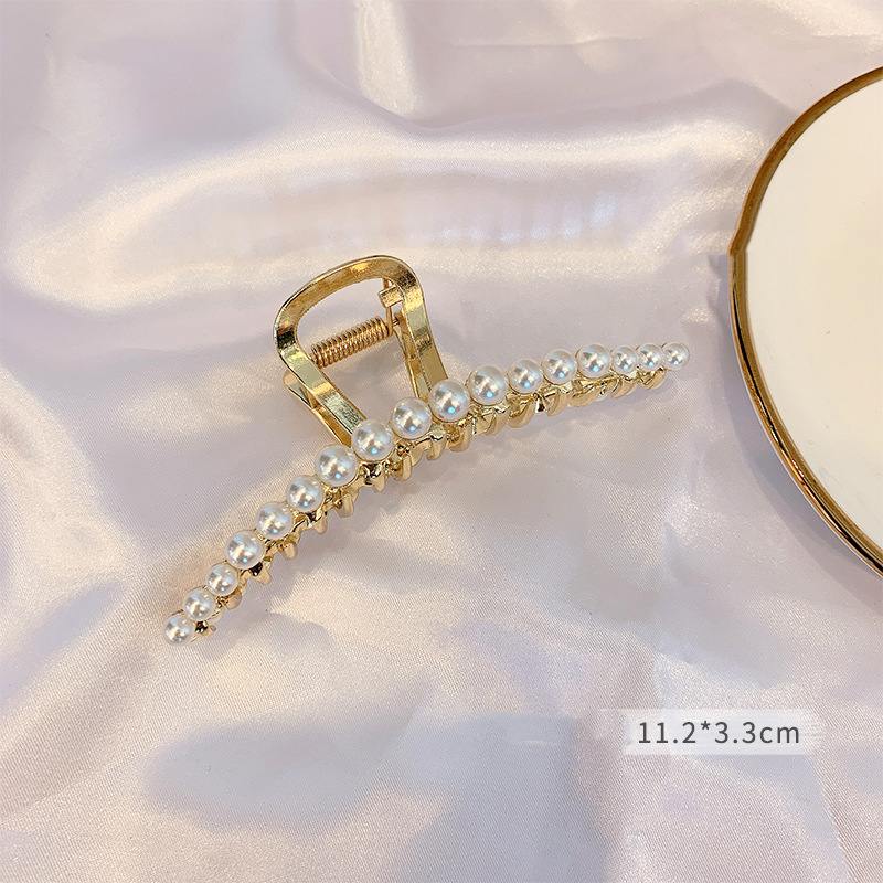 Metal Clip Large Elegant Pearl Hairpin