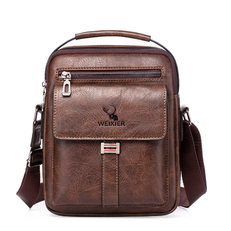 Pu Men's Messenger Bag Trendy Retro