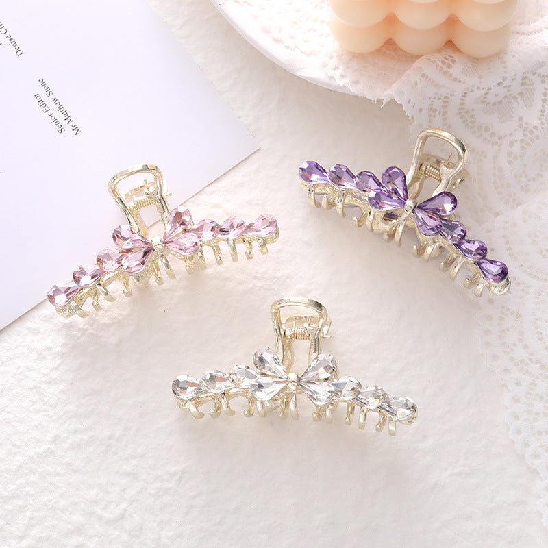 Light Luxury Medium Size Grip Female Crystal Elegant Fashion