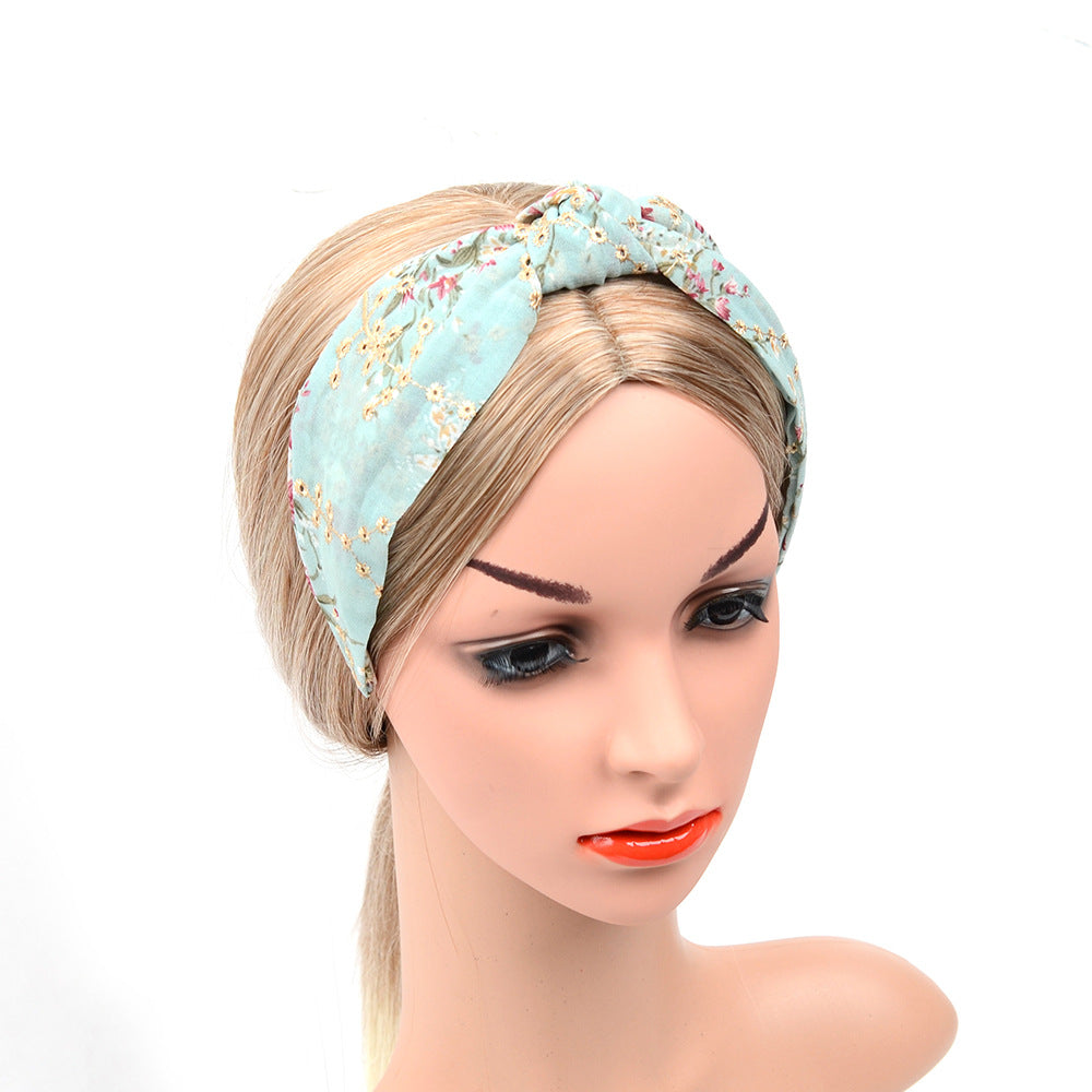 Hair Accessories Cutout Embroidery Headband Tulle